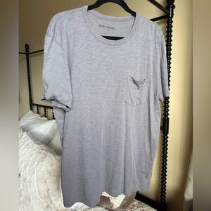 Zadig & Voltaire Stockholm Light Gray Short Sleeve Tee